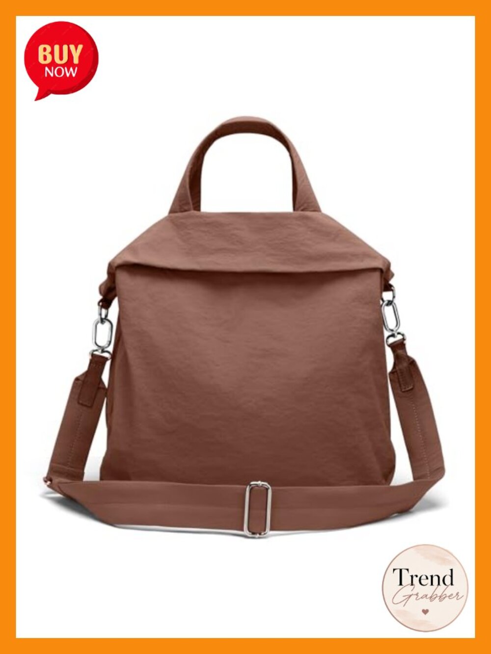 FODOKO Hobo Crossbody Bag 19L Large Nylon Tote Shoulder Handbag Travel Gym